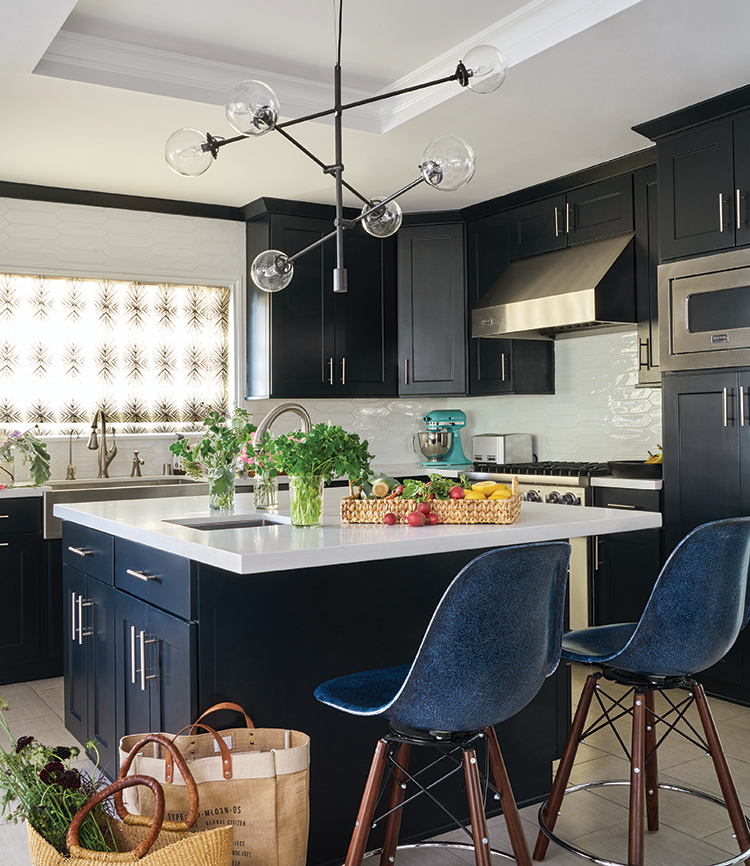 Midcentury modern–style counter seats